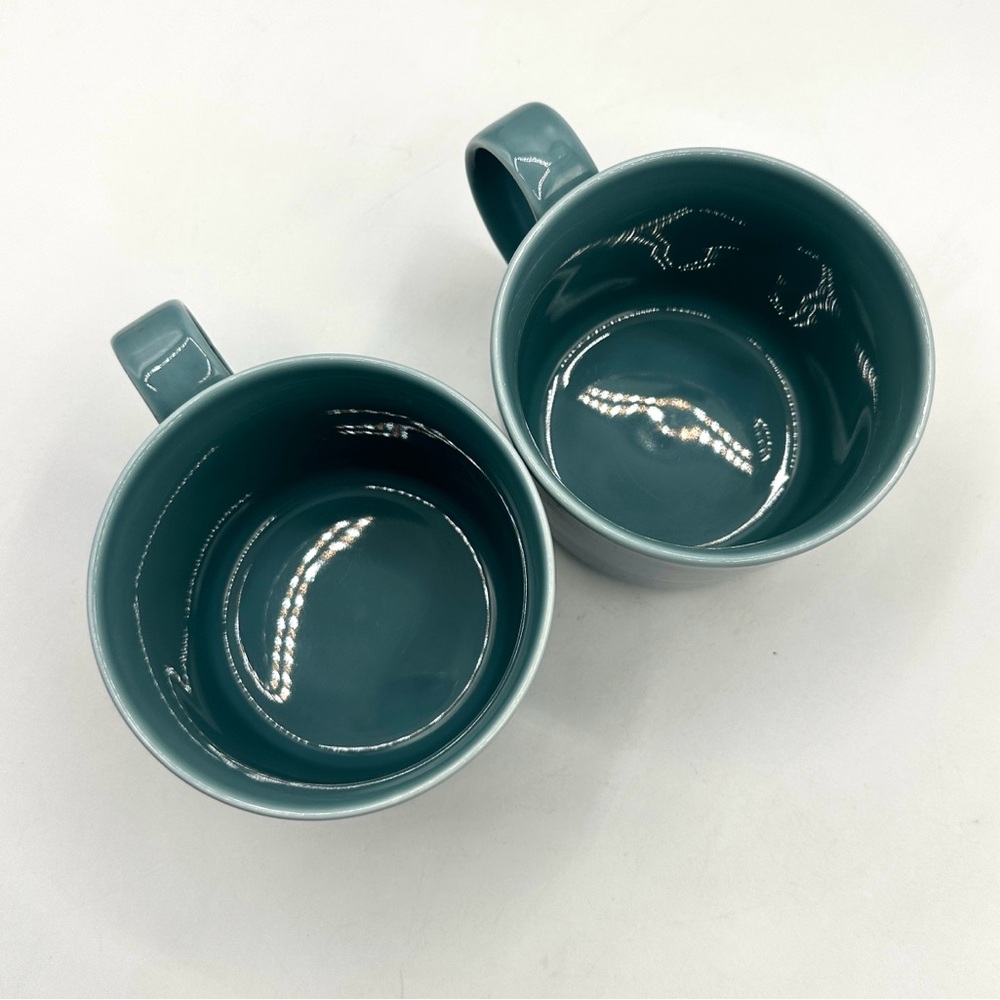 2 Crate&Barrel Blue Aaron Probyn Mugs. Pattern is Hue. Discontinued. - Picture 5 of 10